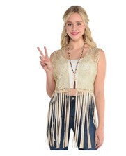 Amscan Women's Hippie Costume fringe Vest