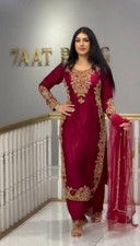 New Launching Heavy Roman Silk Salwar Kameez With Dupatta For Reception