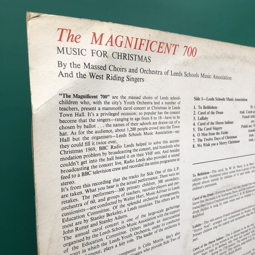 Magnificent 700 MUSIC FOR CHRISTMAS Carols LP Radio Leeds Schools West Riding VG - Picture 6 of 12