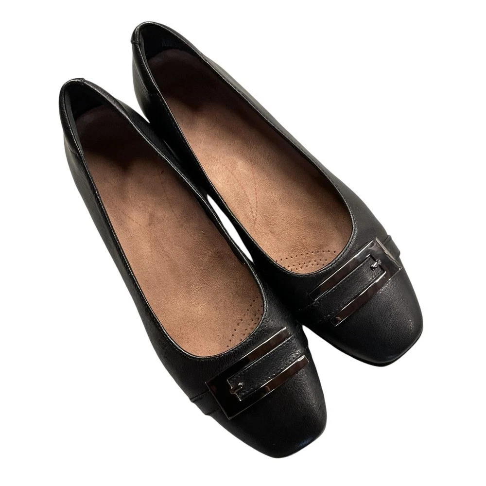 Ballerine comode Clarks Artisan donna nere con punta fibbia taglia 7 5