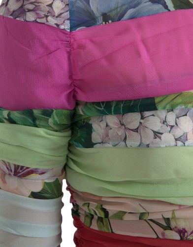 DOLCE & GABBANA Dress Multicolor Silk Floral Bodycon Sheath IT44/US10/L 2930usd - Picture 5 of 10