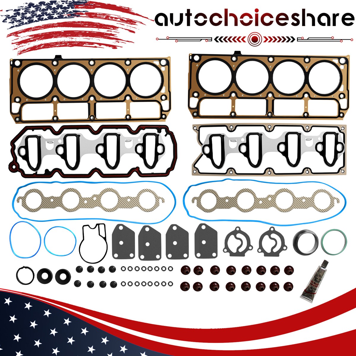 SCITOO Head Gasket Replacement for 2014-2018 for Chevrolet Silverado 1500 5.3L 2015-2018 for Chevrolet Suburban 5.3L 2015-2018 for GMC Yukon 5.3L Engine Gasket Kit