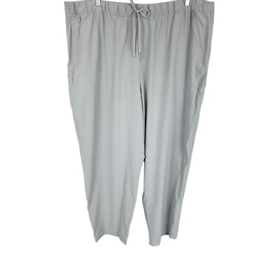 Susan Graver Weekend Regular Tech Woven Ankle Pants with Pockets 2X Plus Size