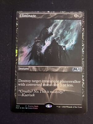 1x Foil Eliminate (395) Dark Frame Promo Pack Core Set 2021 LP MTG