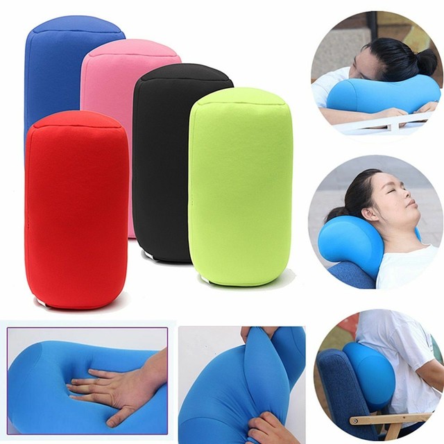Orthopedic Round Cylinder Neck Support Roll Pillow Memory Foam Reduce Back Pain eBay