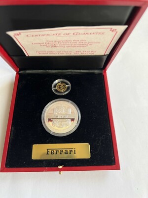 Ferrari フェラーリ【希少】Con-001コンゴ民主共和国 10フラン銀貨 Congo Republic Ferrari Coin Set Silver & Gold 10 & 20 Francs 2004
