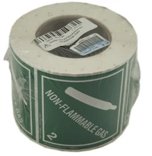 Labelmaster Non-Flammable Gas 2 Label, Worded PVC-Free Film, Roll 500 HMSL45 4x4