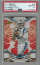 2015 Finest Cam Newton Red Refractor PSA 10 #17/99