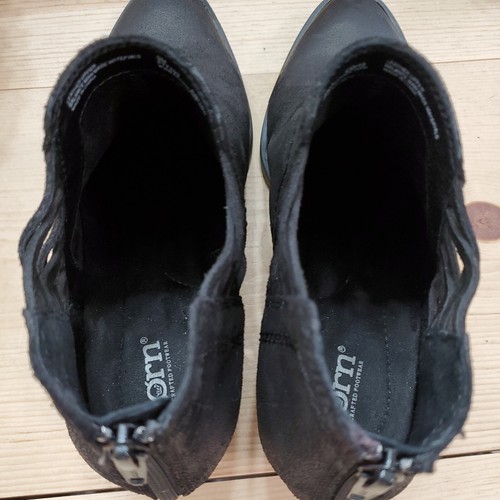 Geborene Damen 9M Waterville Stiefeletten schwarz abgenutzt Leder kreuz und quer - Bild 11 von 13