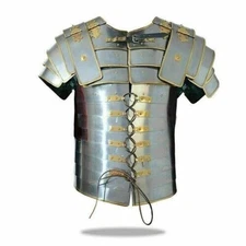 Medieval Roman Lorica Segmenta Brass Trimmed Armor for Halloween Party