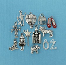 Wizard of Oz Charm Collection Antique Silver Tone 13 Charms - COL272