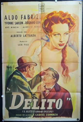 Il Delitto Di Giovanni Episcopo, Aldo Fabrizi, Original Argentine Poster, 10809