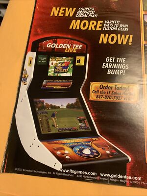 ORIGINAL Golden tee golf 2008 Live arcade Video game AD FLYER | eBay