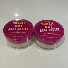 Lot of 2 NEW Trader Joe  s Brazil Nut Body Butter Cream 8 oz TJ Limited Edition