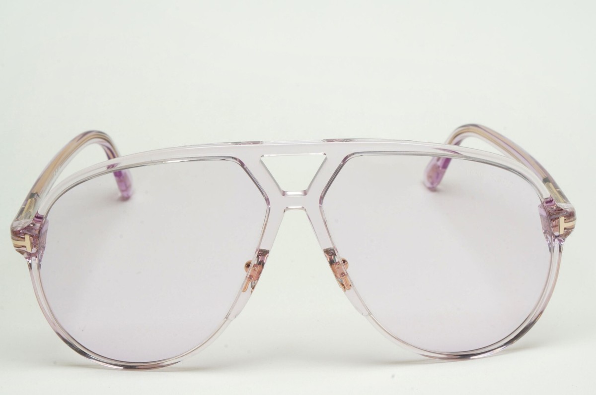Tom Ford Sunglasses Bertrand Lilac Violet Oversized Pilot FT1061