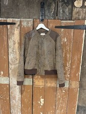 Hei Hei Bomber Jacket Coat Brown Full Zip Women's Medium