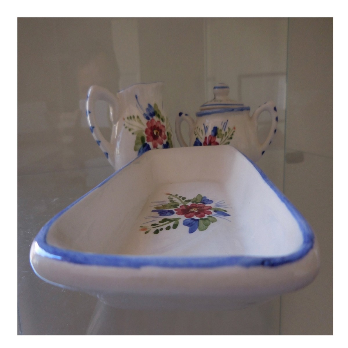 3 Vintage Art Nouveau Ceramic Faïences Design Décor Handmade