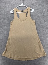 J.CREW Dress Womens S Beige Tank A-Line Knee Length Scoop Neck Cotton Summer