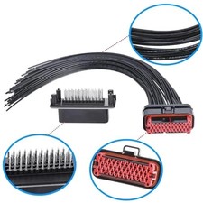 ECU Connector Plug Kit, Female ECU Connector Wiring Harness + 35 Pin - Straight