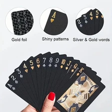 Waterproof Black Diamond Playing Cards, HD, Deck of Cards, Poker Card Game