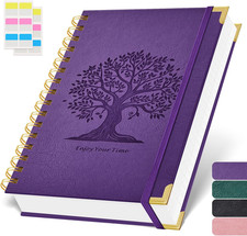 Image of A5 Notebook, Note Pad, Wirebound Spiral Notebook 300 Pages/150 Sheets, Tree Embo