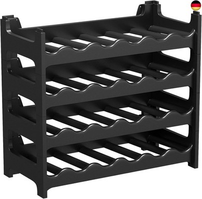 Artecsis Stackable Plastic Wine Rack for 24 Bottles, Sturdy Bottle Rack in