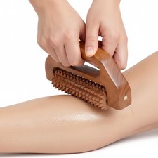 Handcrafted Roller Tool for Back, Neck  Shoulder Relief  Natural Wood Stress R