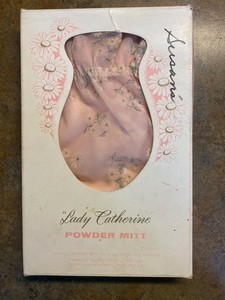 Vintage  1950s "Lady Catherine" Powder Mitt/Original Box. Stanley Home Products.