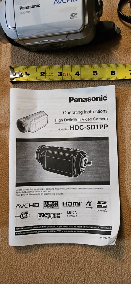 Videocámara digital Panasonic HDC-SD1 AVCHD 3CCD alta definición SD/SDHC Foto 4 de 4