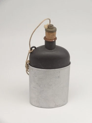 Vintage Swiss Army Military Canteen Water Bottle Old Model Cup SIGG Grey WW2