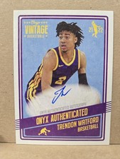 2021-22 Onyx Vintage #VATW Trendon Watford Blue INK LSU TIGERS