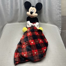 Disney Mickey Mouse Buddy Plush Throw Blanket Combo Set 50  x60  Plaid