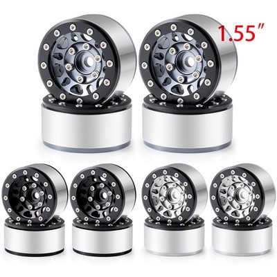 FLYXM 4PCS RC 1/18 UTB18 Capra 1.55 Inch Beadlock RC Wheel Rim Hubs Upgrades
