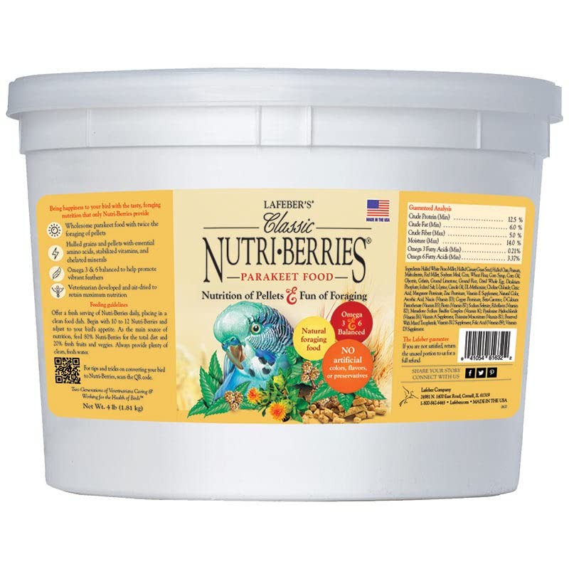 LAFEBER'S Classic Nutri-Berries Pet Bird Food, Made with Non-GMO and Human-Grade