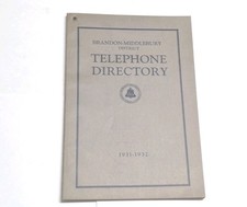 Brandon Middlebury New England Telephone Company Bell Directory 1931 - 1932