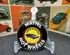 Original Vintage Hot Wheels Redline 1968 CUSTOM BARRACUDA Metal Button Badge!