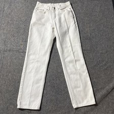 Vtg Lee Riders Jeans Women Sz 6 M White Denim Mom Jeans 90s 80s 28x29