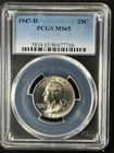 1947-D  25C Washington Quarter Dollar PCGS MS65   80477766