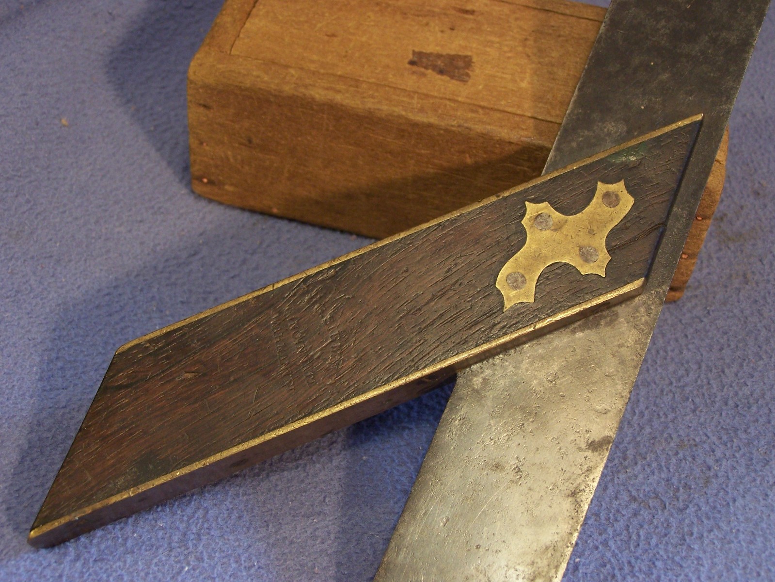 C. G. Siewers Cincinnati 10 inch Miter Square mitre square rosewood and brass