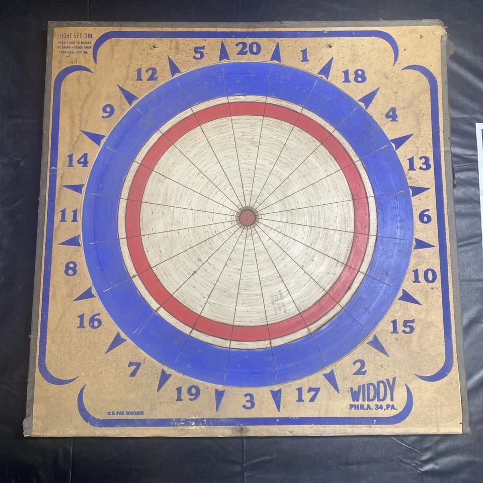 Tablero de dardos WIDDY de colección de 2 lados Phila PA Philadelphia Foto 2 de 4