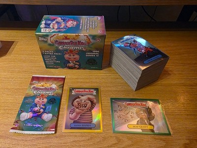 MÜLL EIMER KINDER CHROME 5 NEAR SET 98/100 Karten +VERPACKUNG/Box/ 2 nummerierte HITS