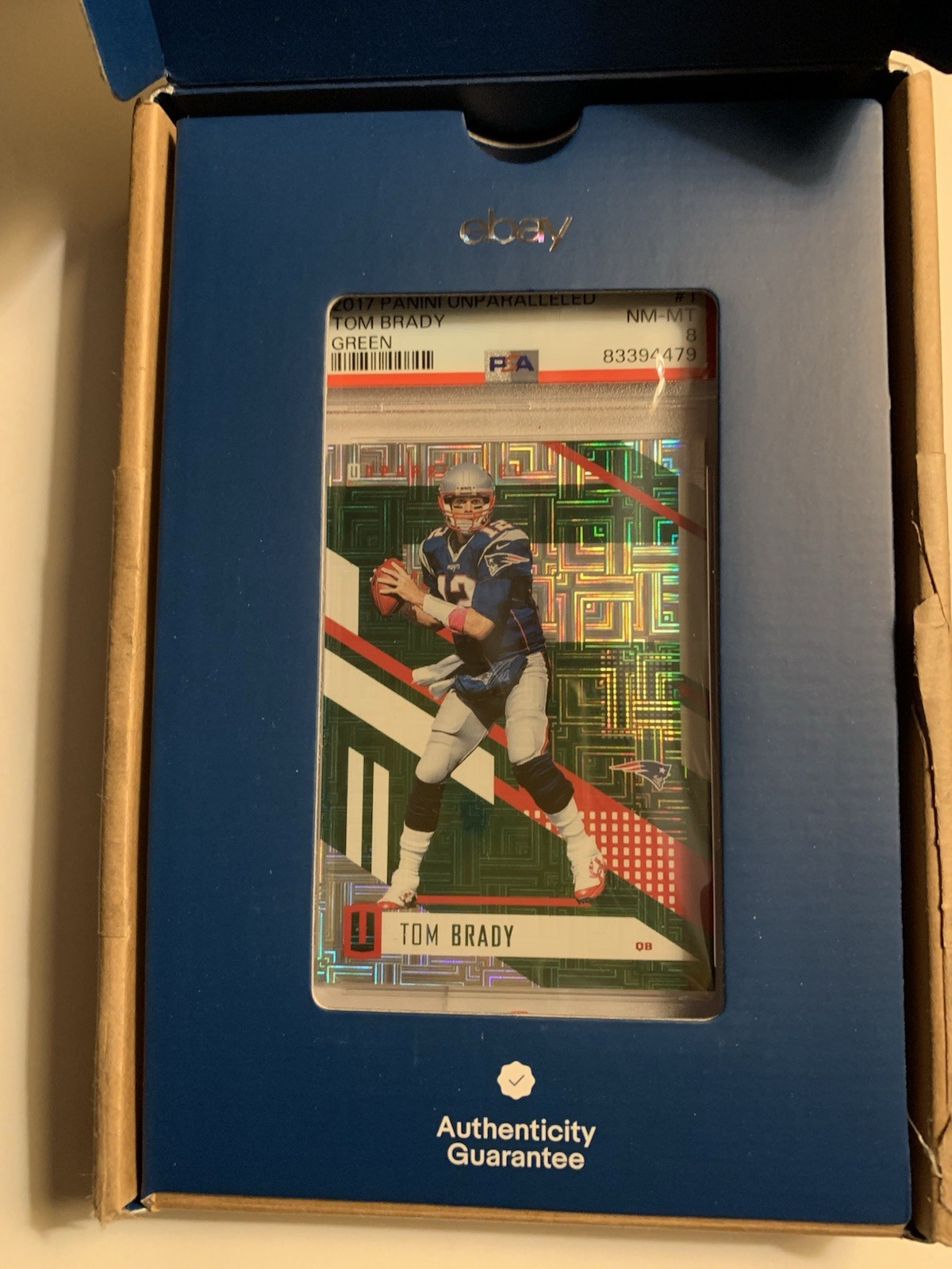 Tom Brady 2017 Unparelleled  PSA Authentic #4/5,only 2 in the world PSA graded  view 5