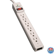 Tripp Lite 6 Outlet Surge Protector Power Strip Black 8ft Cord Tel Modem RJ11 2