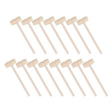 15Pcs Small Wooden Hammers Kids Mallet Pounding Toy Portable Educational Toys
