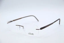 NEW SILHOUETTE 5555 CR 6040 BROWN GUNMETAL AUTHENTIC FRAME EYEGLASSES 54-19