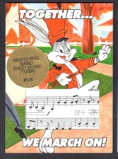 mhoponhop MARCHING BAND Promo Card #P-2021 w/ REAL TUBA SHEET MUSIC (only 8)