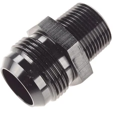 JEGS 110115 Black Straight Flare Fitting