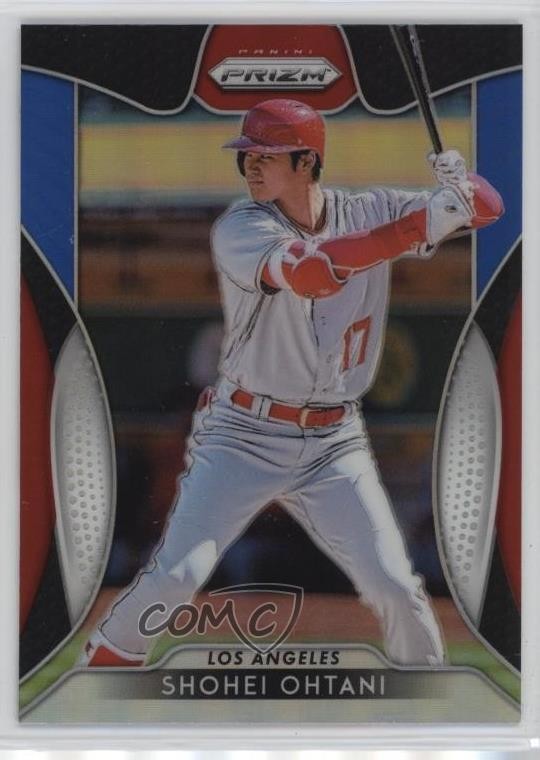 2019 Panini Prizm Tier II Red White & Blue Prizm Shohei Ohtani #153 19x5