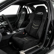 1pair Universal Car Racing Seats Suede With 2 Sliders Sport Seats Reclinable 1pair Universal Car Racing Seats Suede With 2 Sliders Sport Seats Reclinable