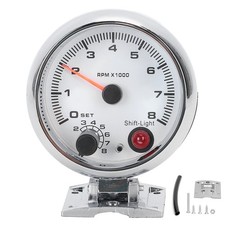 Universal 3.75 Inch Tachometer Gauge with 7-Color Backlight, 8000 RPM, for 4/...
